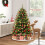 Costway 5 FT Pre-lit Artificial Christmas Tree Hinged Xmas Tree w/ 844 Branch 8