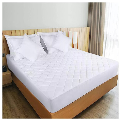 (Single Mattress Protector) Fitted Mattress Protector Cover Single Double King