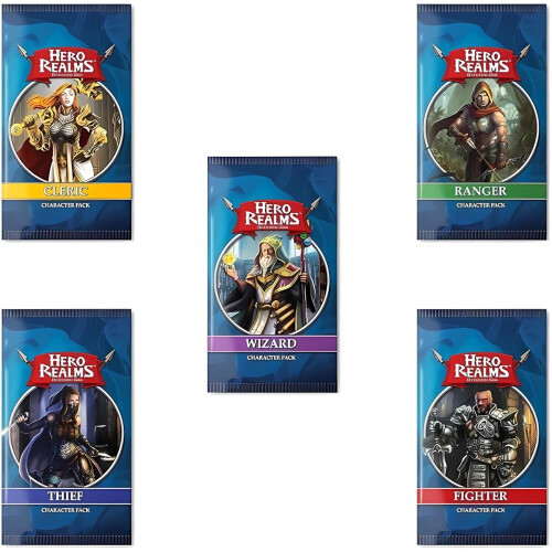 Hero Realms Character Pack Bundle (Cleric Ranger Fighter Thief Wizard)