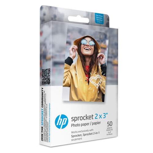 HP HP Sprocket 2x3" Premium Zink Αυτοκόλλητο Χαρτί Φωτογραφιών (50 Φύλλα)