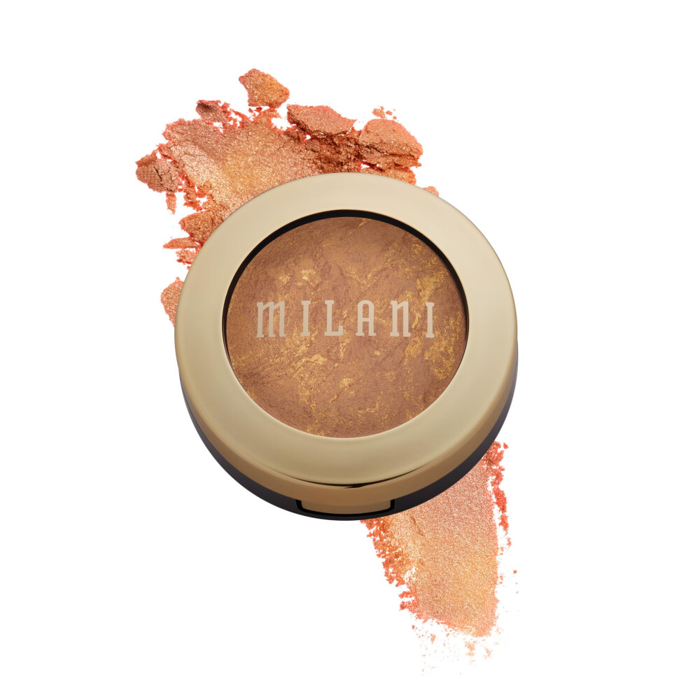 Milani Baked Bronzer - Glow  Cruelty-Free Shimmer Bronzing Powder to Use For Contour Makeup  Highlighters Makeup  Bronzer Makeup  0.25 Ounce