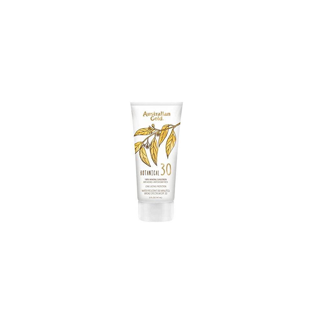 Australian Gold Botanical Sunscreen Mineral Lotion Spf 30 5 Ounce | Ampio Spettro | Resistente All'acqua-image