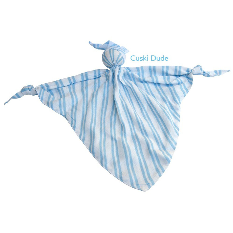 Cuski Mussi Cuski Baby Comforter, Blue Stripes
