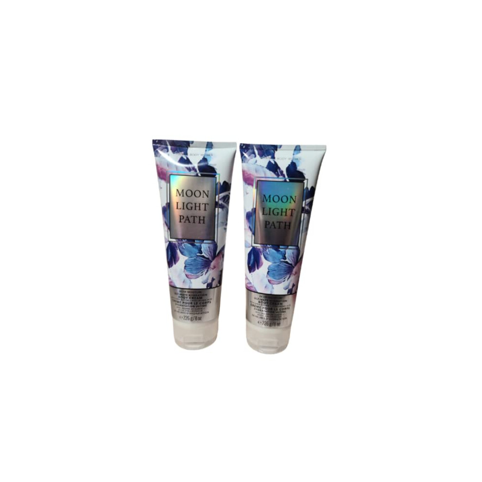 Bath and Body Works 2 Pack Moonlight Path Ultra Shea Body Cream 8 Oz.