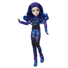 Lalka Mal z Disney Descendants – inspirowana filmem Descendants 3, lalka modowa w fioletowym stroju z butami i dodatkami