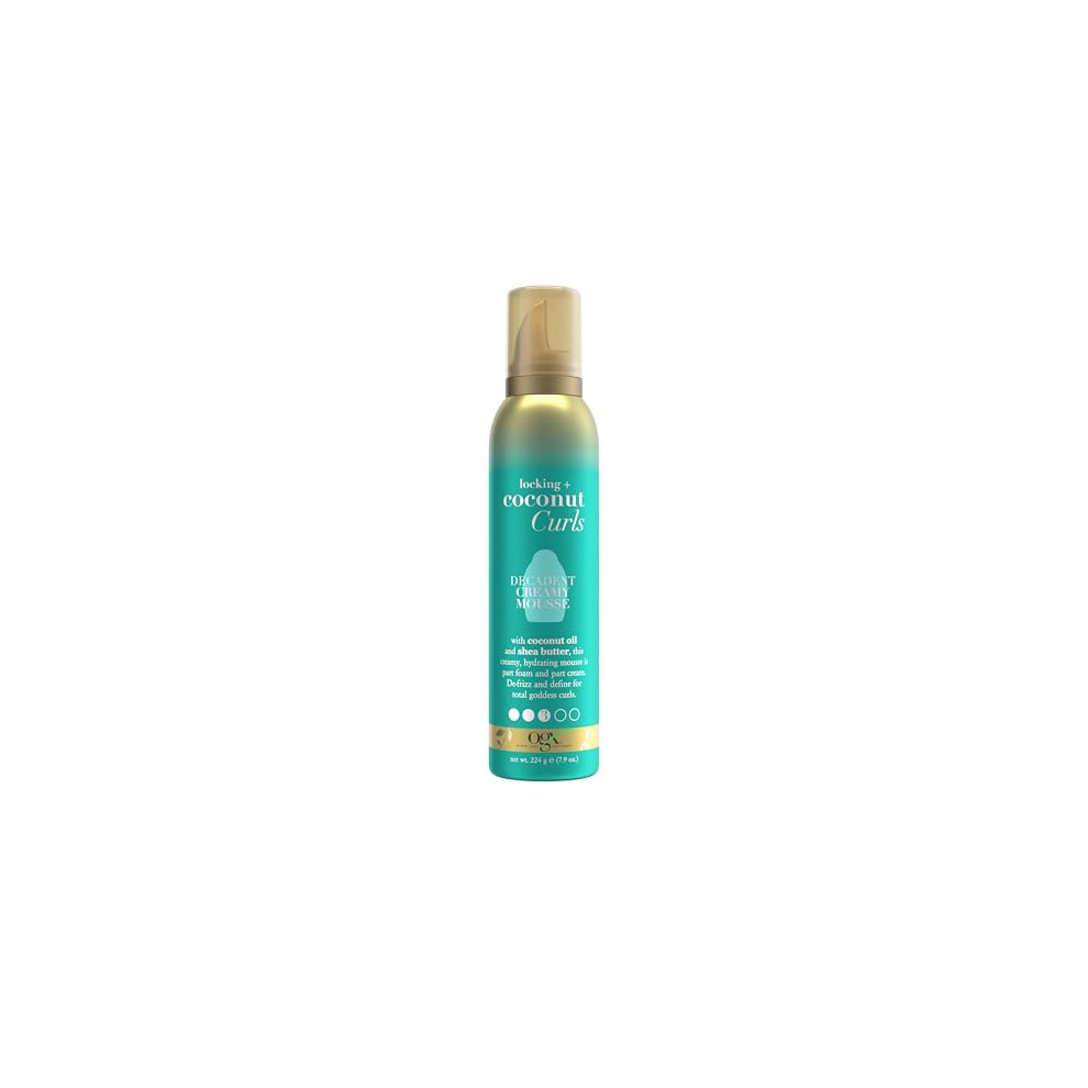 OGX Locking + Coconut Curls Decadent Creamy Mousse, 7.9 Ounce