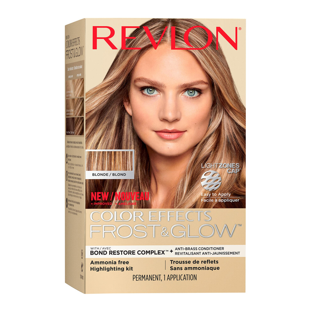 Revlon Permanent Hair Color  Permanent Hair Dye  Color Effects Highlighting Kit  Ammonia Free & Paraben Free  20 Blonde  8 Oz  (Pack of 1)