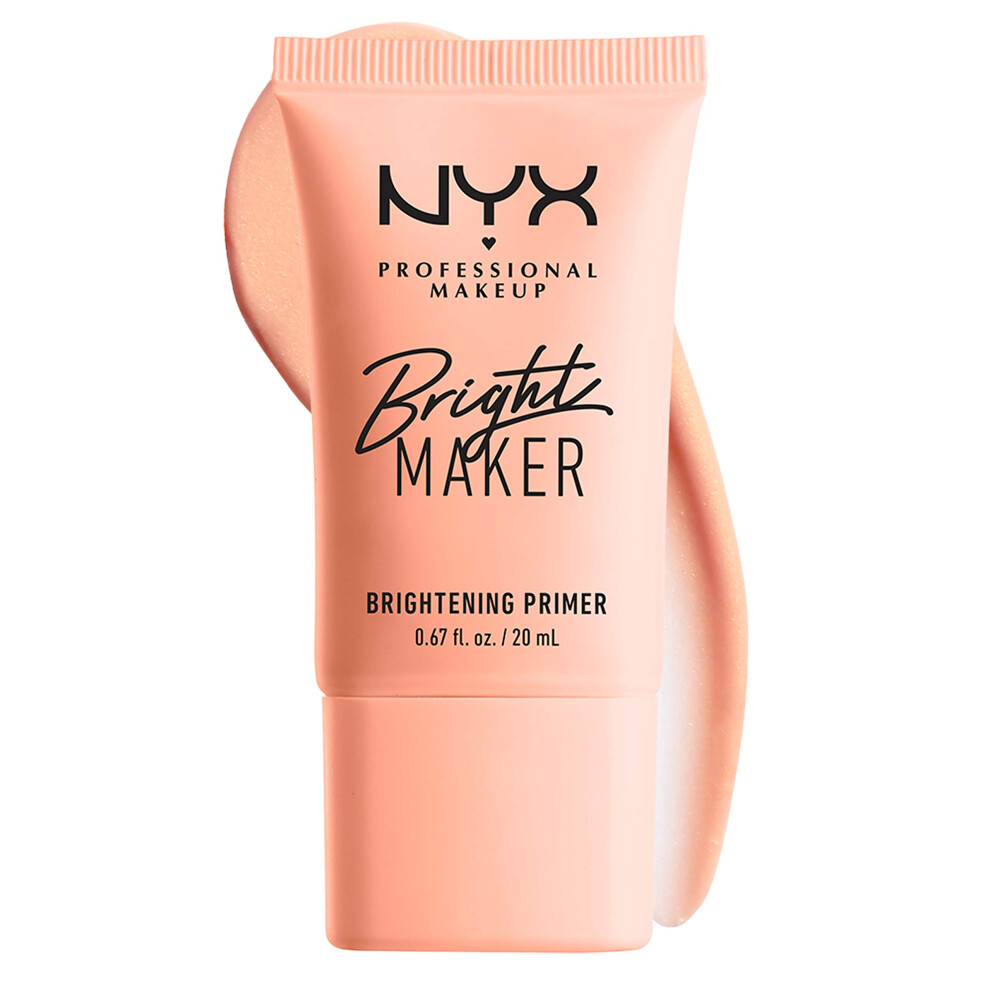 NYX Bright Maker Brightening Peach Primer with Papaya â Vegan, Long-Wear Face Primer (up to 17 hours), Cruelty-Free