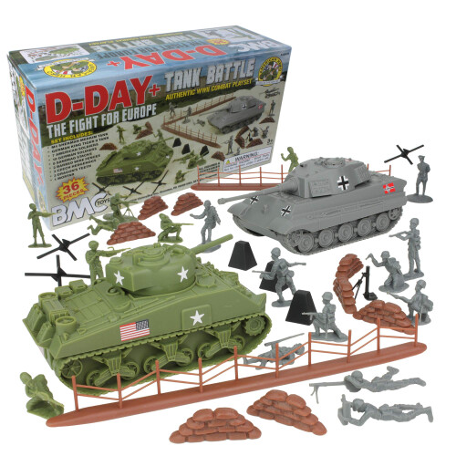 BMC WW2 D-Dag Tankstrid - 36 delar Plastarméfigurer