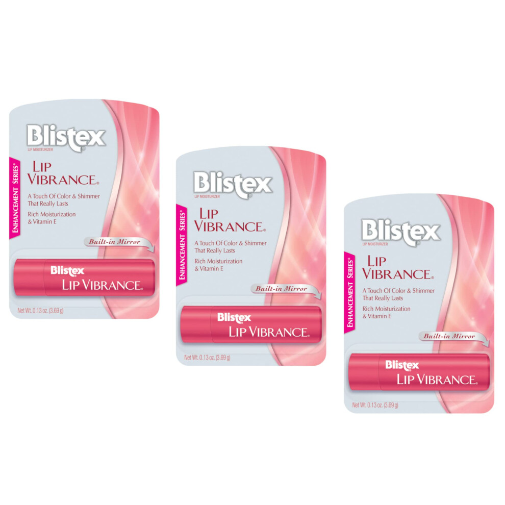 Blistex Lip Vibrance Lip Protectant, 0.13 oz, Pack of 3 - Soft Moisturizing Color & Subtle Shine (KKPPOA1257)-image-OPC-P9S8R7R-NEW