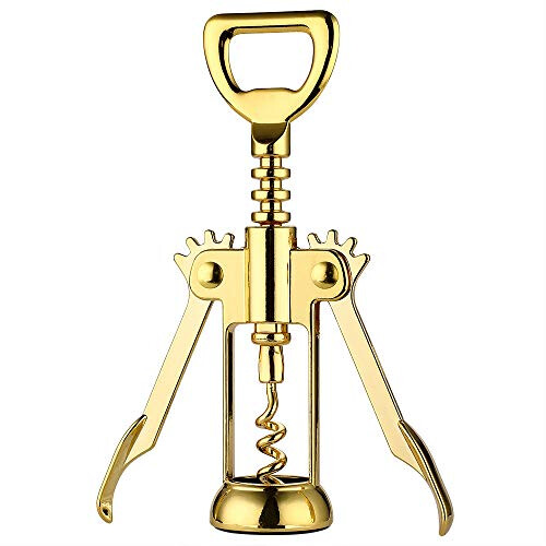 JXS Corkscrew Oro per Vino e Birra, Apribottiglie Multifunzionale