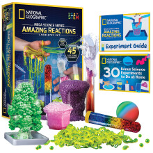 NATIONAL GEOGRAPHIC Asombroso Set de Química - Kit con 100+ Experimentos Científicos, Crecimiento de Cristales y Reacciones