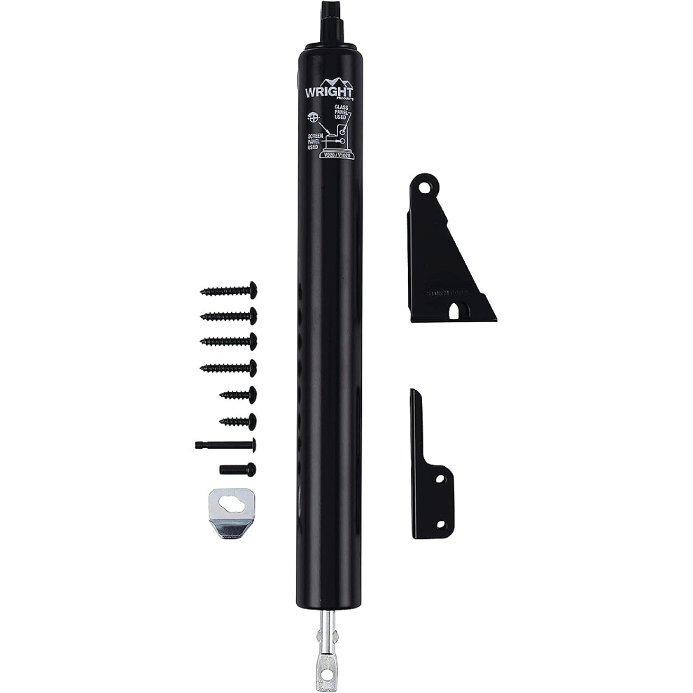 Wright Products - Standard Duty Pneumatic Screen and Storm Door Closer  Black