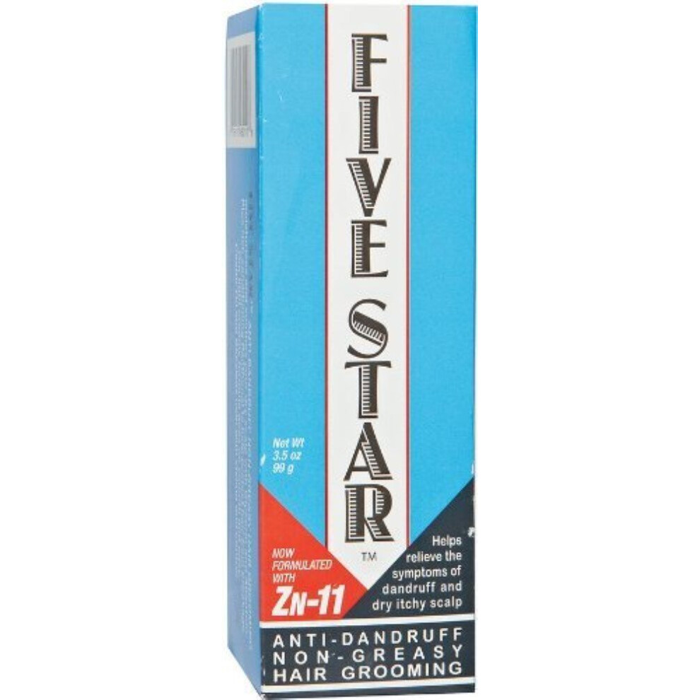 Sulfur8 Five Star Anti Dandruff Non Greasy Hair Grooming, 3.5 oz (Pack