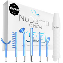 NuDerma Clinical Skin Therapy Wand - Portable Skin Therapy Machine w 6