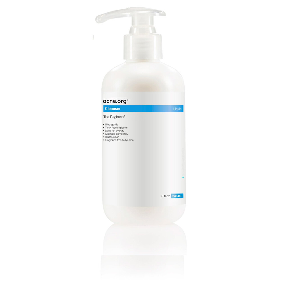 Acne.org Cleanser 8 oz. - Gentle Face Wash for Acne-Prone Skin, Now wi