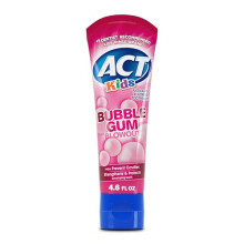 ACT Kids Bubble Gum Blowout kariesförebyggande fluortandkräm, 130 g - Rolig smak för barnens tandborstning
