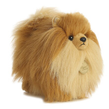 Aurora Realistický plyšový Pomeranian - Životní detaily - Cenný společník - Hnědý 9 palců