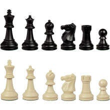 Bobby Fischer Ultimate Schaakstukken Set, Staunton Plastic Toernooischaakset - Extra Koningen, Drievoudig Verzwaard