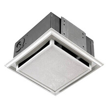 Broan-Nutone 682 Duct-Free Ventilation Fan, White Square Ceiling or Wall Exhaust Fan with Plastic Grille