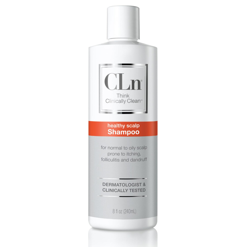 CLn? Shampoo - Clarifying Formula with Salicylic Acid  For Normal to Oily Scalp Prone to Folliculitis  Dandruff  Itchy & Flaky Scalp  Fragrance-Free &