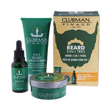 Clubman Pinaud 3-in-1 Baardkit - Inclusief Conditioner, Baardolie en Balsem, Starterskit voor Mannen