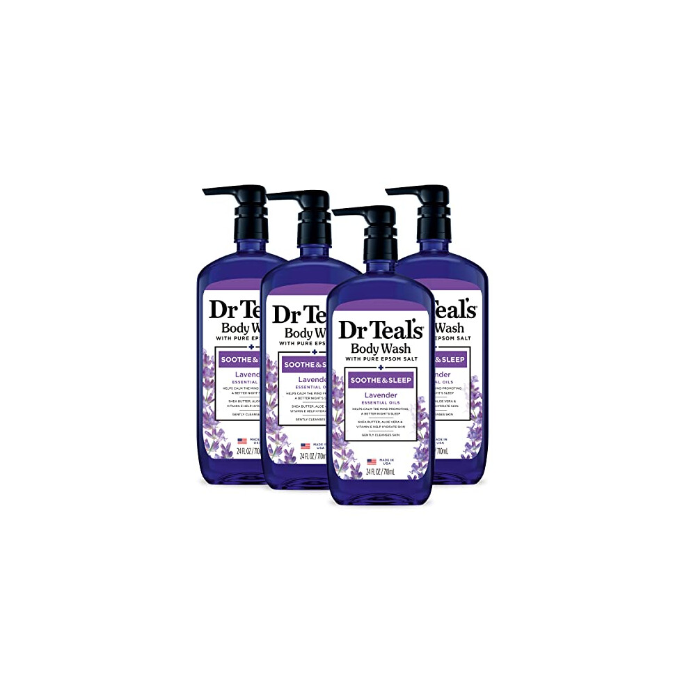 Dr Teal's Body Wash with Pure Epsom Salt, Soothe & Sleep with Lavender