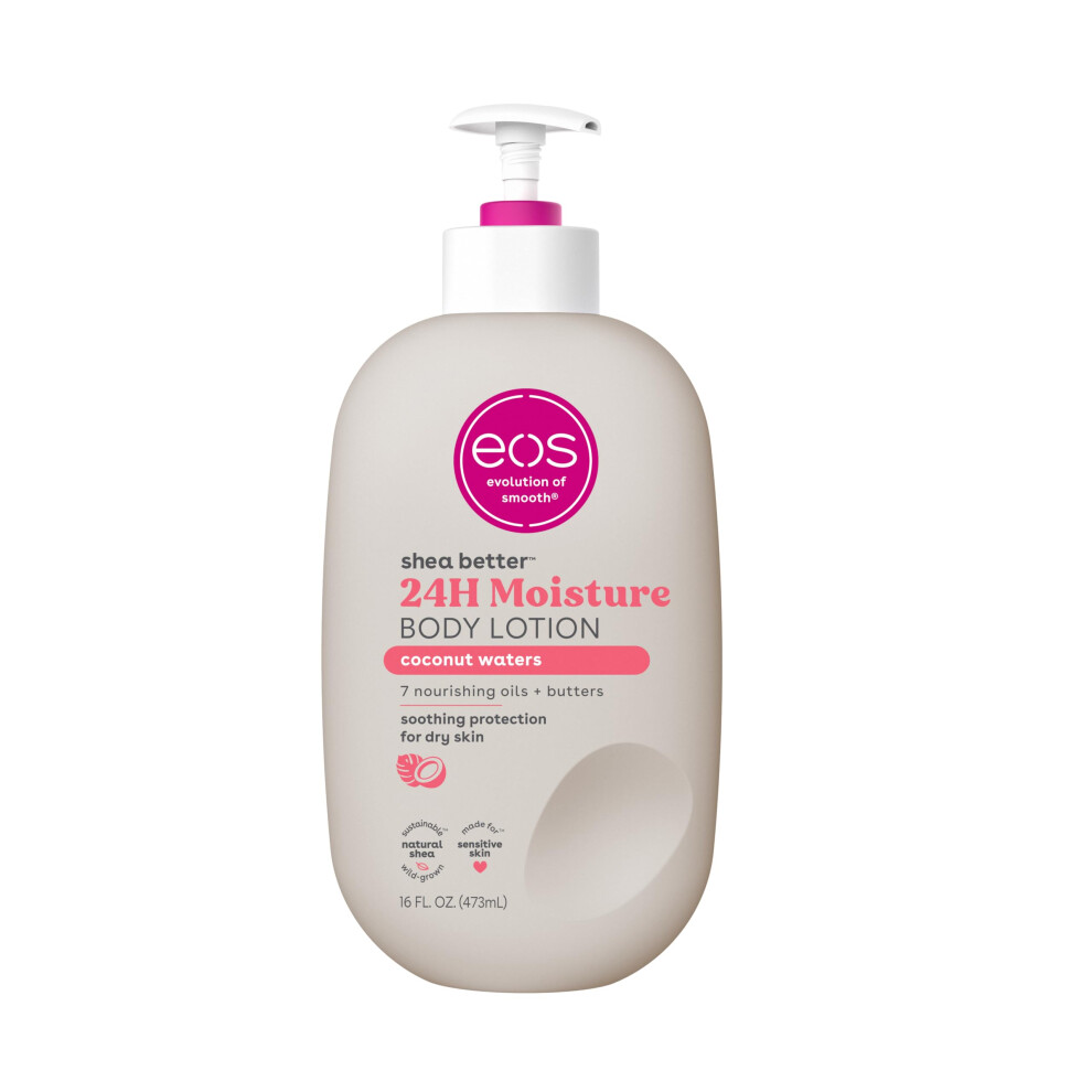 eos Shea Better Body Lotion- Coconut Waters, 24-Hour Moisture Skin Car