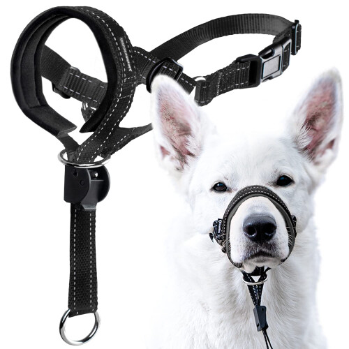GoodBoy Dog Head Halter with Safety Strap - Stops Heavy Pulling On The