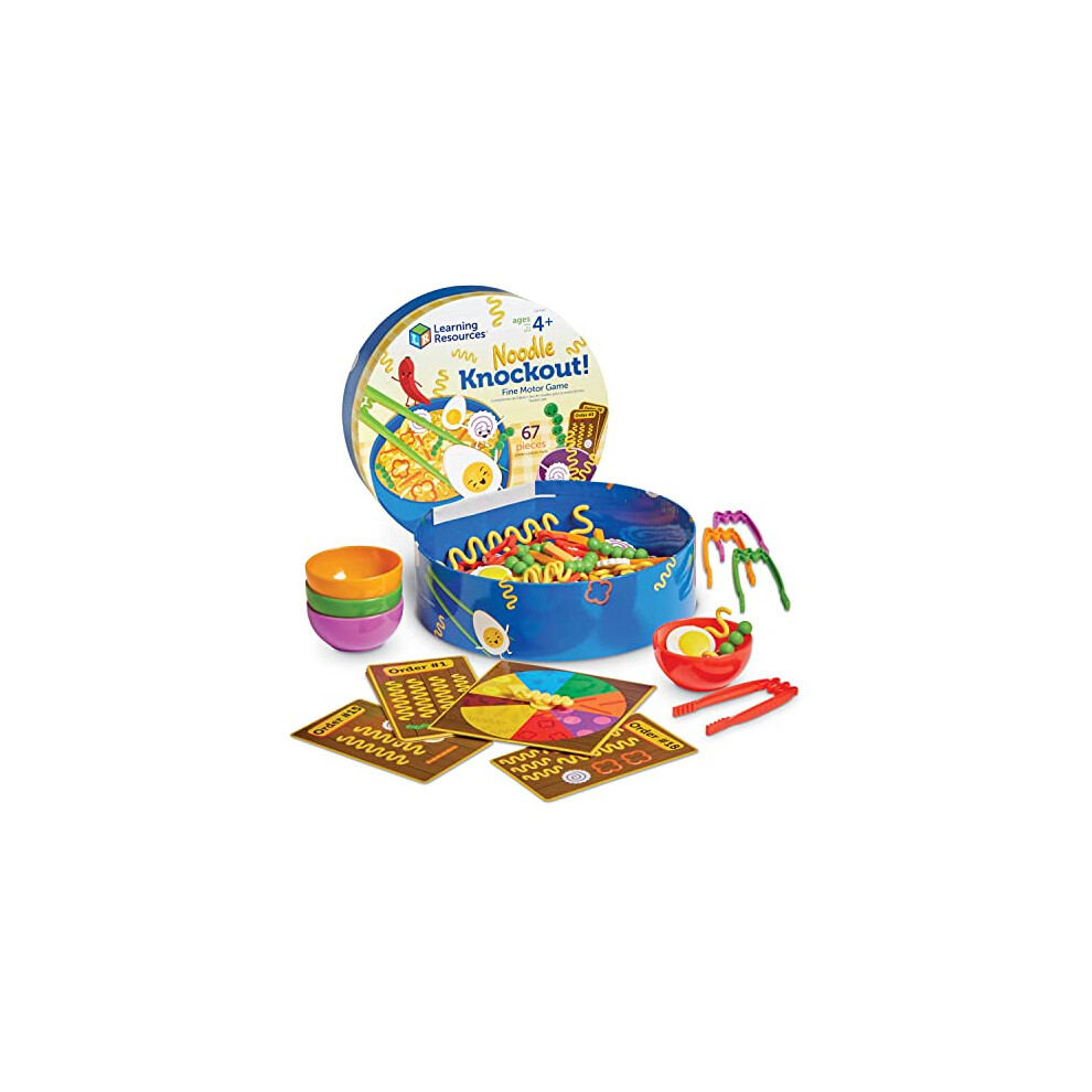 Learning Resources Noodle Knockout! Fine Motor Game Fine Motor Skills Toys 67 Pieces Ages 4+