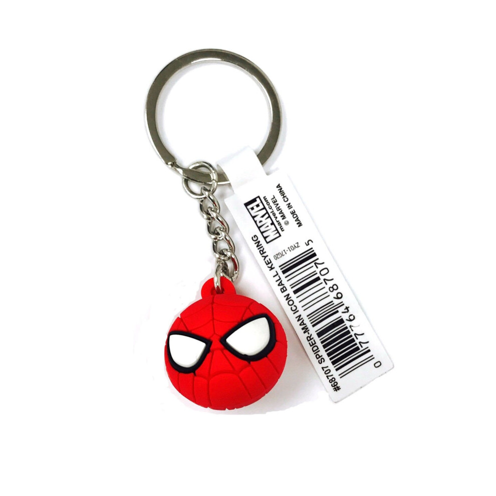 Marvel Spider-Man Icon Ball Key Ring Key Accessory,Multi-colored,3