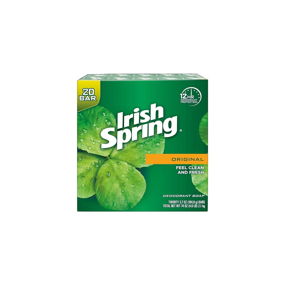 Irish Spring bar Soap (20/3.75 Oz Net Wt Oz)  Original  74 Ounce (Pack of 1)