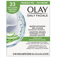 Olay 4-in-1 Gevoelige Dagelijkse Gezichtsdoekjes, 33 stuks (Verpakking kan variëren)