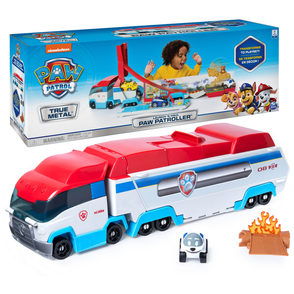 Paw Patrol , Launch'n Haul Paw Patroller, Transforming 2-In-1 Track Set