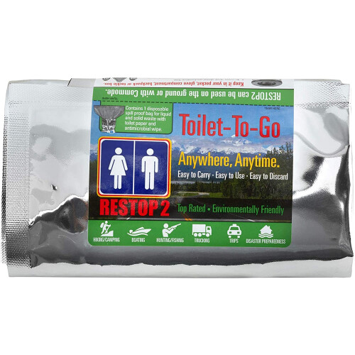RESTOP 2 - Portable Toilet Solid (Poop) and Liquid (Pee) Leak Proof W