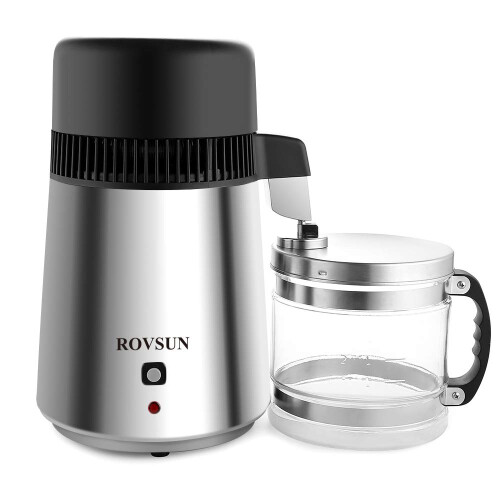 ROVSUN【Upgraded】1.1 Gallon/4L Countertop Water Distiller Stainless Ste