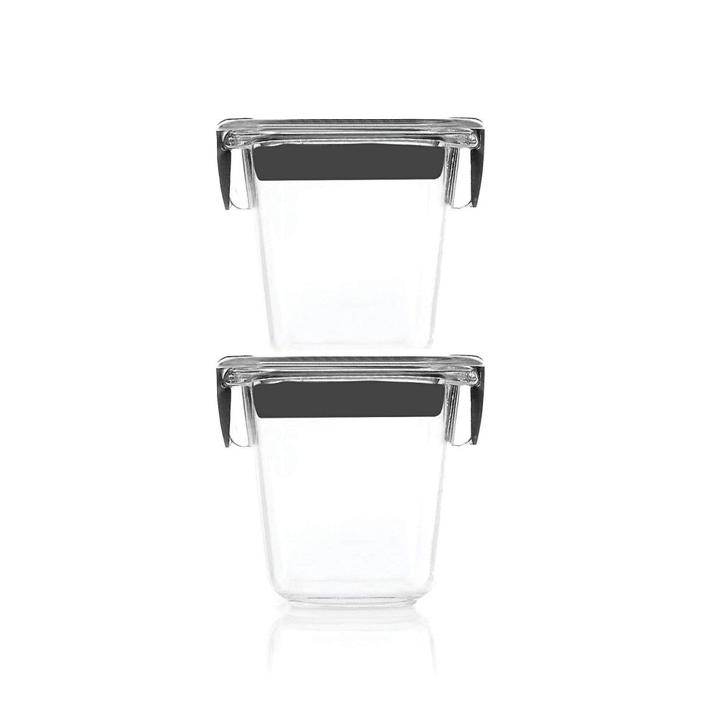Rubbermaid Brilliance Food Storage Container, Mini, 0.5 Cup, Clear, 2