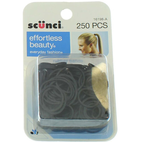 Scunci Sm? Sorte Gummib?nd 250 pk