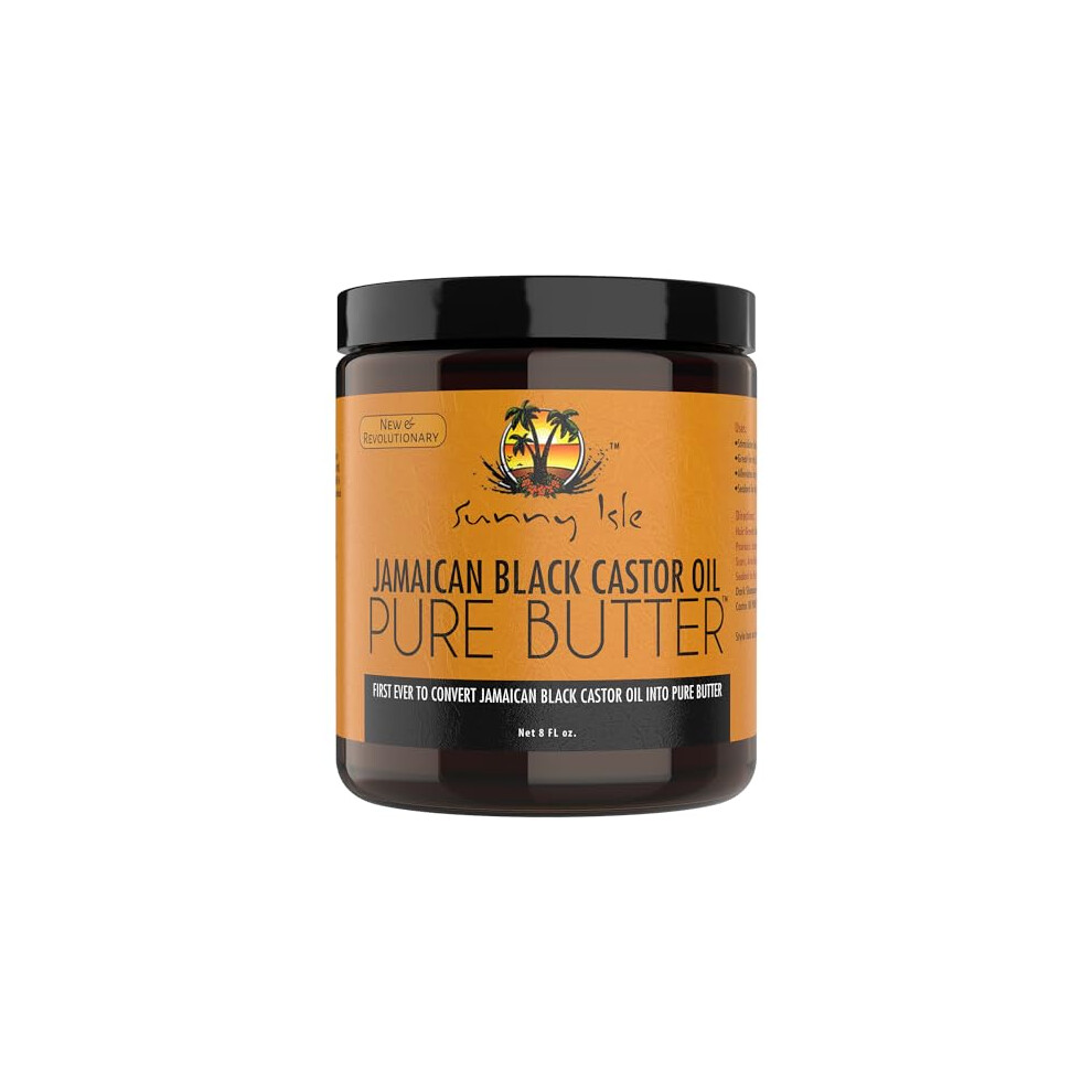 Sunny Isle Jamaican Black Castor Oil Pure Butter 8oz | Stimulates Hair Growth | Effective Moisturizer Hair & Skin | All Types & Textures