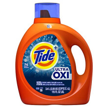 Tide Ultra Oxi tv?ttmedel flytande tv?l 74 laster 115 Fl Oz He kompatibel
