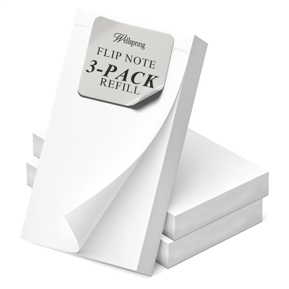 WELLSPRING - 4.13"L x 2.38"W Flip Note Refill Pad, Small Notepads, Wri