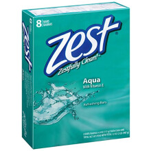 Zest 8-bar badstorlek tvl aqua 4 ounce per bar 8 bar 32 ounce