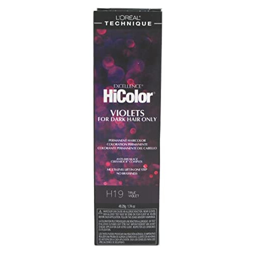 L’Oréal Paris L'OREAL TECHNIQUE HiColor Μωβ & Μαύρο Μόνιμο Χρώμα Μαλλιών - Ceramide R Complex, Multi-Lift Χωρίς Brassiness 1