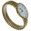 Damars Stor Nummerur Stretchband Klocka Guld 1262G 5