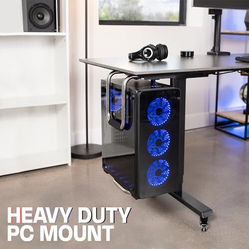 Vivo VIVO Heavy Duty Adjustable Under-Desk PC Mount, Computer CPU Holder, S 1