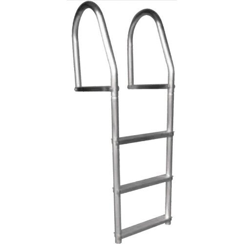 Dock Edge + ECO Weld Free Fixed Dock Ladder 3 Steps Aluminum 2