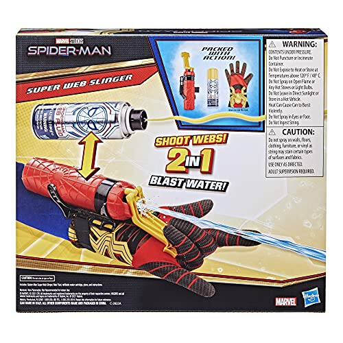 Marvel Spider-Man Super Web Slinger, 2-se-1 Shoots Webs or Water, Spid 2