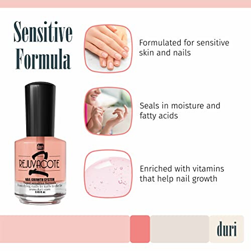 duri Rejuvacote 2 Nail Growth System Sensitive Formula - Nail Hardener 2