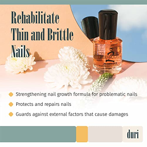 duri Rejuvacote 2 Nail Growth System Sensitive Formula - Nail Hardener 1