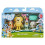Bluey Bluey Figura 4-Pack, passe o pacote de 2,5 a 3 polegadas, bingo, pai de Lucky e 2